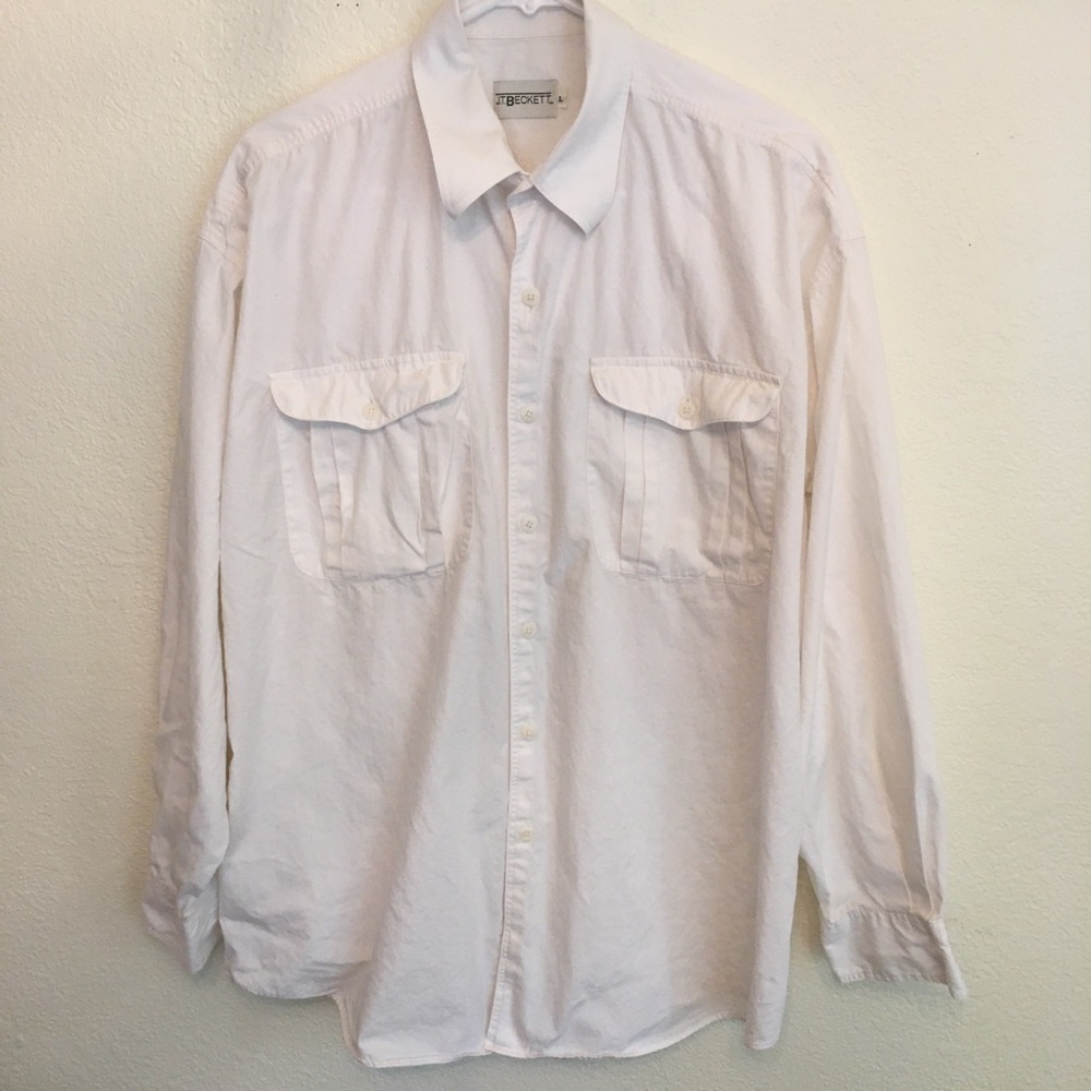 Cotton button-down with pockets